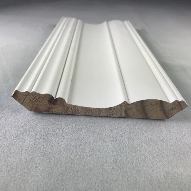 First Tier White Primed Wooden Crown Mouldings For Ceiling