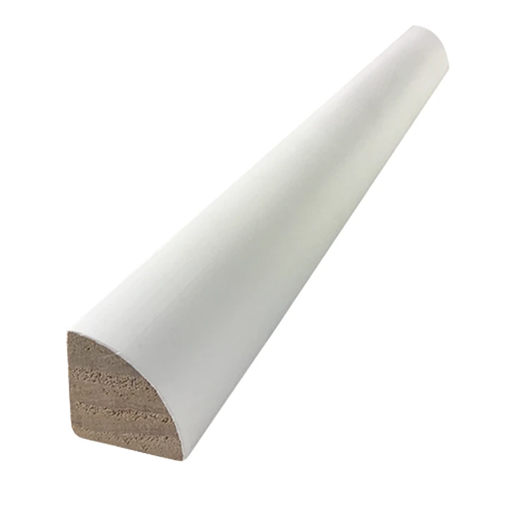 High Cost-Effective White Primed Wood Small Mouldings Shoe Or Quarter Round For Baseboard